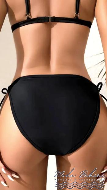 Bow-Tie Menstrual Bikini Brief in Black - Protection and style 2